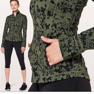 Lululemon Scuba Zip-up Jacket, green floral
